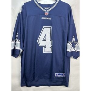 Dak Prescott Jersey Mens XXL Blue NFL Dallas Cowboys 2XL Football #4 Offense